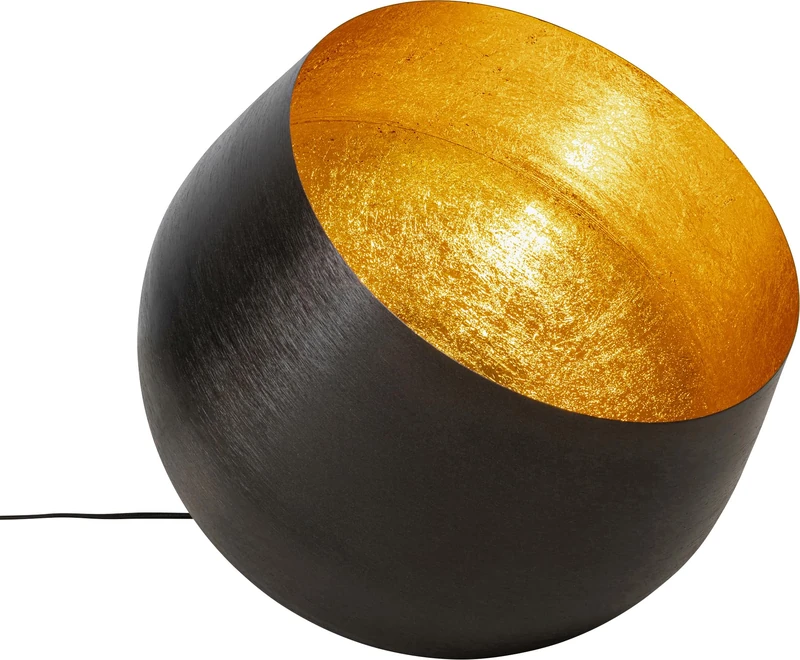 Kare Design Floor Lamp Apollon Smooth Graphite, Grey Diameter 50cm, Metal, Ground Lights, Decoration Light, Home Decor, Decorative Lighting for Living Room, Bulb Not Included