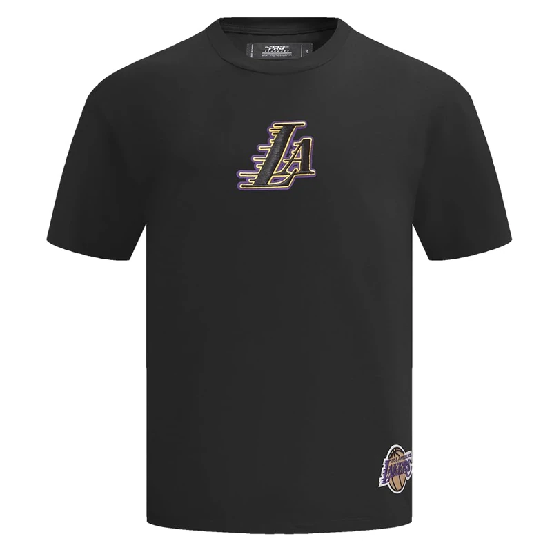 Pro Standard Mens NBA Los Angeles Lakers Wingspan Short Sleeve Tee Black L - Image 1