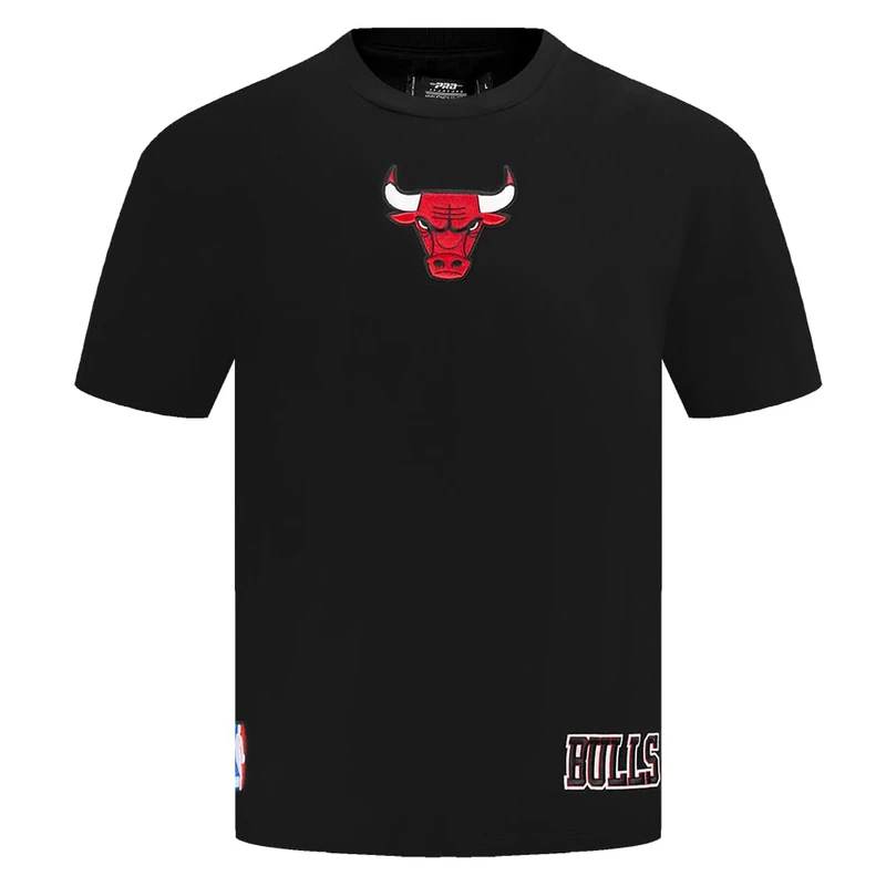 Pro Standard Mens NBA Chicago Bulls Wingspan Short Sleeve Tee Black 3XL - Image 1