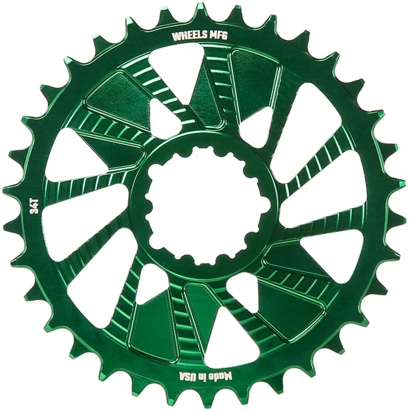 Wheels Manufacturing C/RING WMfg Sram 3bolt T-type Green 34T - Image 1