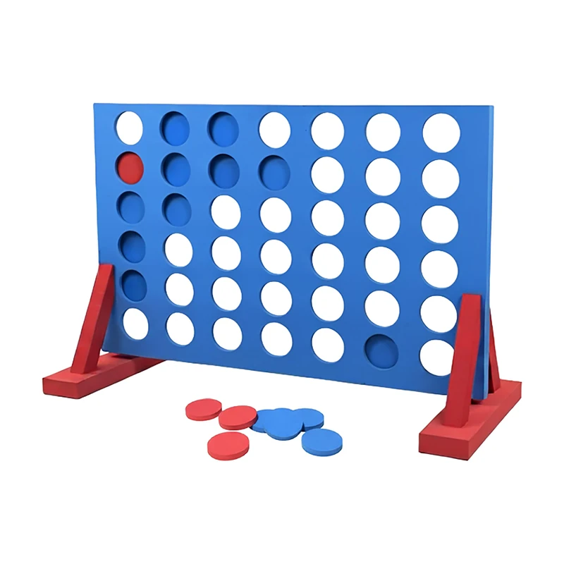 Relaxdays Connect Four XXL Outdoor Game for Kids & Adults, EVA Foam, Blue-Red, 49x73x33 cm - Image 1