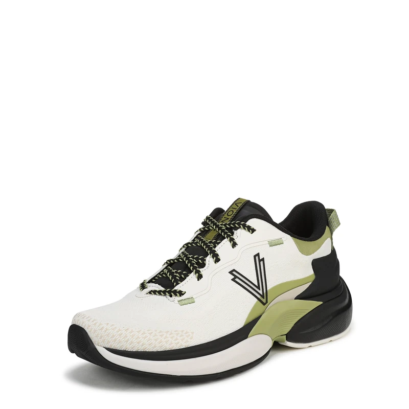 Vionic Women's The Gabby Lace-Up Trainers, White Green Mesh, Medium Fit, UK 8