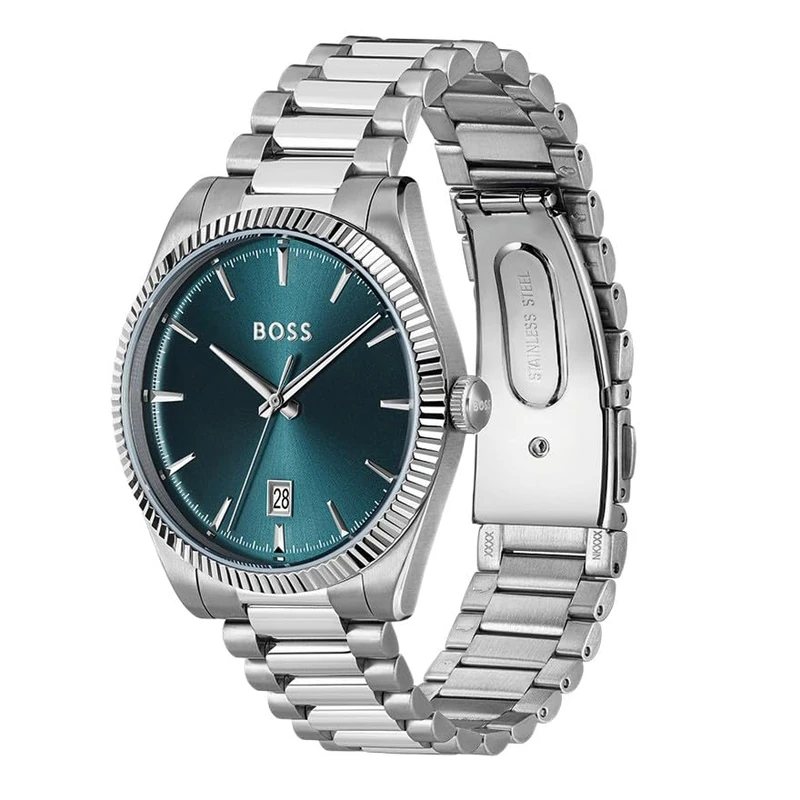 BOSS Hugo Analogue Watch for Men with Stainless Steel Bracelet Strap