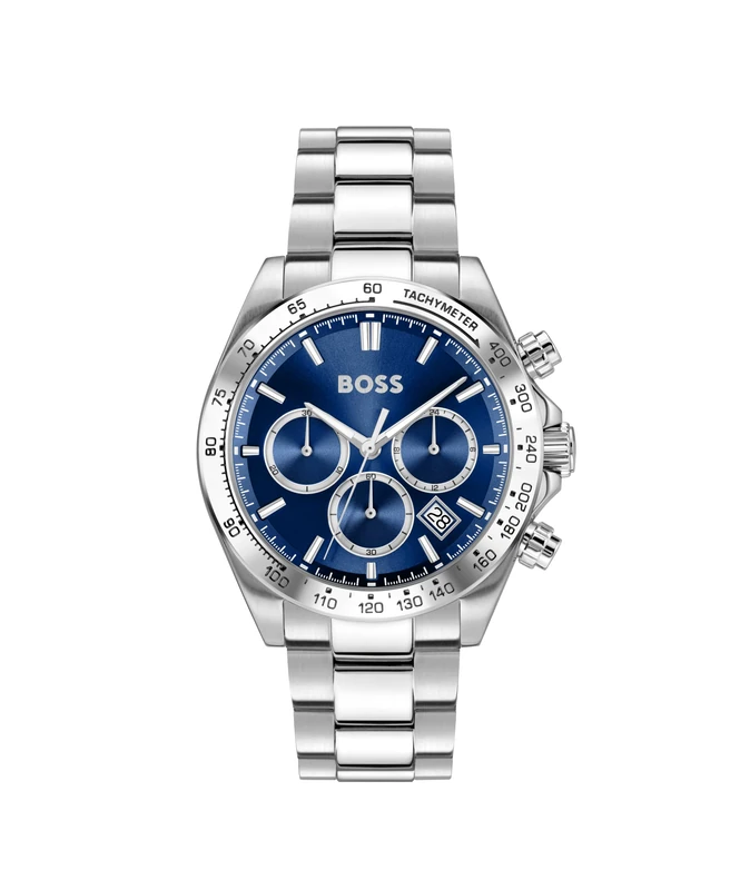 BOSS Hugo Chronograph Watch for Men with Stainless Steel Bracelet Strap