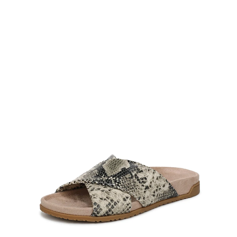 Vionic Women's Etna Flat Sandals, Cream Snake Leather, Wide Fit, UK 7 - Image 1