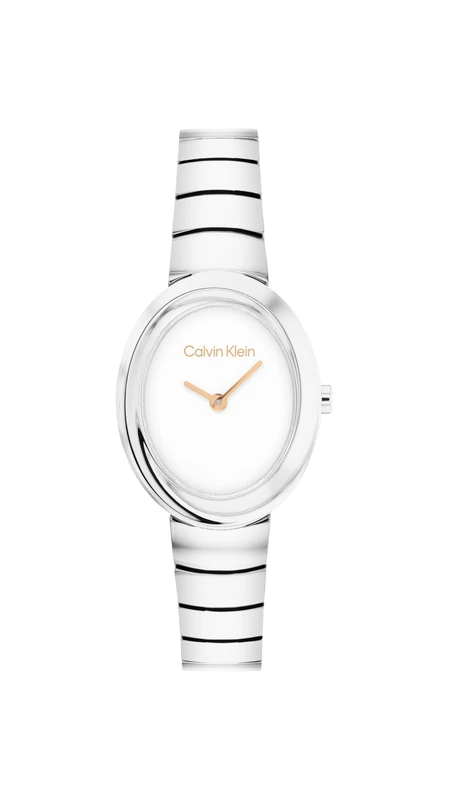 Calvin Klein Women's Twisted Bezel Stainless Steel Watch