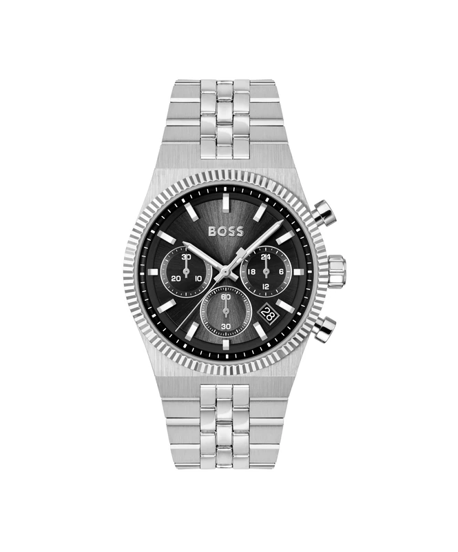 BOSS Hugo Chronograph Watch for Men with Stainless Steel Bracelet Strap