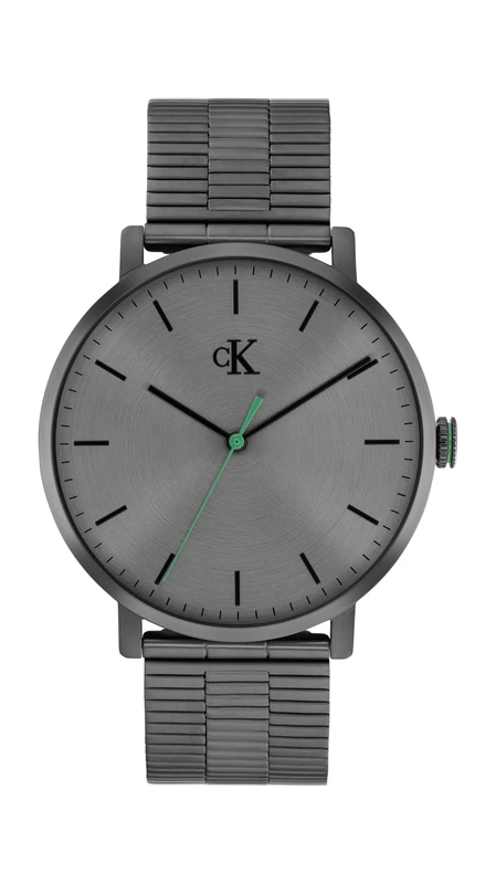 Calvin Klein Three Hand Quartz Movement Watch Grey CK Real Collection with Grey Stainless Steel Bracelet - 25200551