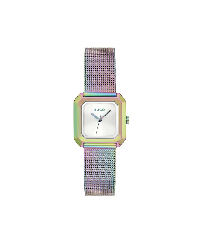 HUGO Three Hand Quartz Movement Watch Multicolor #Hazel Collection with Multicolor Stainless Steel Bracelet - 1540186