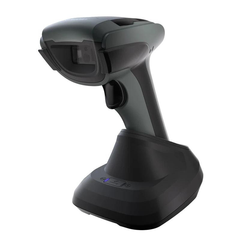 Safescan 350-BT Wireless Barcode Scanner that scans 1D and 2D barcodes accurately - Scanner for damaged and coloured codes - Wireless scanner with charging station - Plug & Play QR Code Scanner - Blue