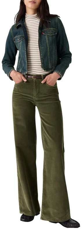 318 Shaping Wide Leg Olive Night