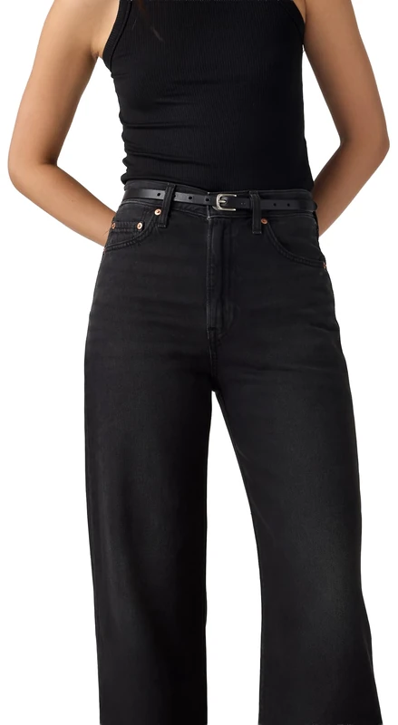Levi's Women's Ribcage Wide Leg H223 Pants, None Your Business, 26W / 32L