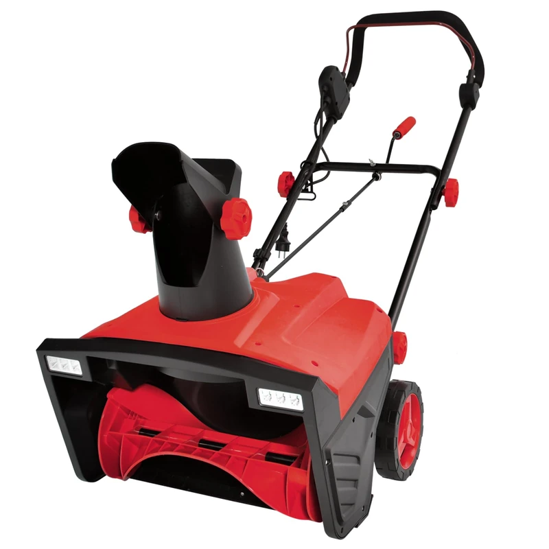 GiantexUK 15 AMP Electric Snow Blower, 20 Inch 2300W Corded Snow Thrower with Dual LED Lights, Adjustable Chute, 9M Throwing Distance & 50cm Width, Snow Removal for Patio Deck Driveway (Red)