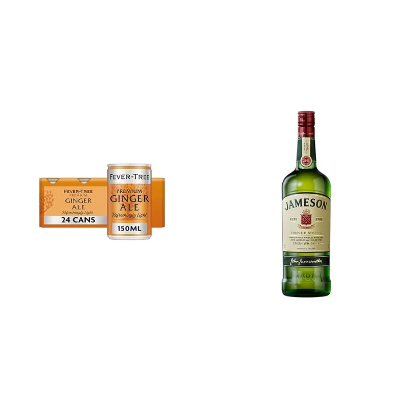 Whisky & Ginger Ale Bundle - Fever-Tree Ginger Ale (24x150ml) and Jameson Original Triple Distilled Blended Irish Whisky (1L) - Image 1