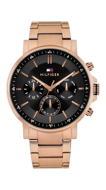 Tommy Hilfiger Analogue Multifunction Quartz Watch for Men with Brown Stainless Steel Bracelet - 1710712