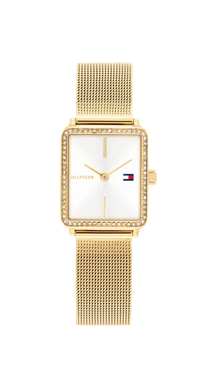Tommy Hilfiger Two Hand Quartz Movement Watch for Women with Gold Colored Stainless Steel Bracelet - 1782829