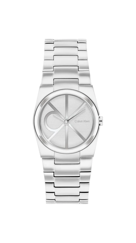 Calvin Klein Two Hand Quartz Movement Watch for Women CK Unite Collection with Silver Stainless Steel Bracelet - 25100126