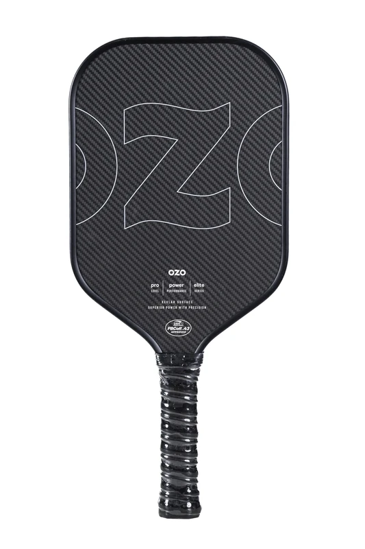 OZO Elite Pickleball Paddle – Proprietary Blend Surface 16 mm Paddle for Superior Power with Precision | USAPA Approved | Non-Slip Grip | Optimized Weight (7.8 oz) | Indoor & Outdoor Play – Black