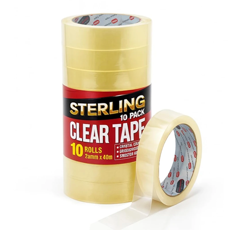 STERLING PRODUCTS Clear Sticky Tape 24mm x 40m – 100 Rolls Wholesale Transparent Tape for Retailers, Schools, Warehouses & Trade Buyers – Bulk Value Case