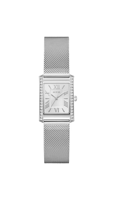 Guess Bonnet GW0997L1 Women's Quartz Analogue Watch Stainless Steel 23 mm Stainless Steel Bracelet Silver 3 Bar White Dial