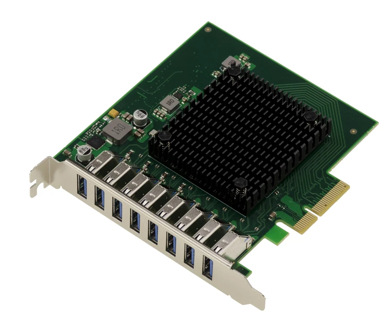 KALEA-INFORMATIQUE PCIe x4 to 8 Port USB 3.0 5G Type A Controller Card with UASP Support and Fresco Logic FL1100 Chipset and PI7C9X2G608 Bridge