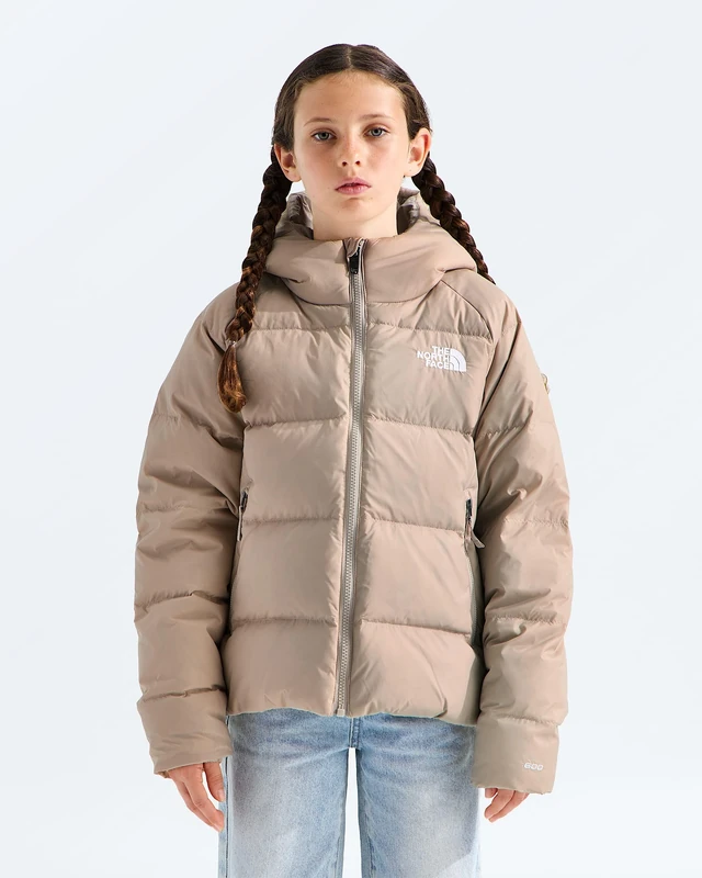 The North Face Girl's Hydrenalite Down Hooded Jacket, Timeless Taupe, 176