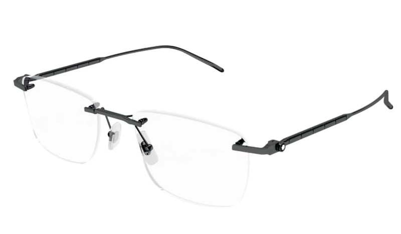 MONTBLANC Eyeglasses Gold-gold-transparent/Lens Height: 39,00 Lens Diagonal: 56,00 Shape Description: Rectangular/Squared - Image 1