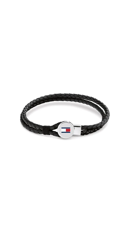 Tommy Hilfiger Jewelry Men's Leather Bracelet Black - 2790654