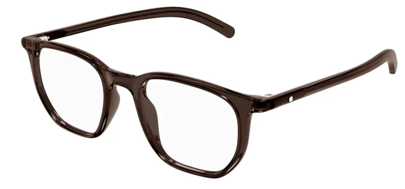 MONTBLANC Eyeglasses Silver-silver-transparent/Lens Height: 37,00 Lens Diagonal: 58,90 Shape Description: Rectangular/Squared