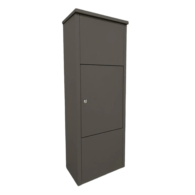 Relaxdays parcel box, drop slot, 4 keys, HxWxD: 105 x 38 x 23 cm, iron, freestanding parcel mailbox, colour choices