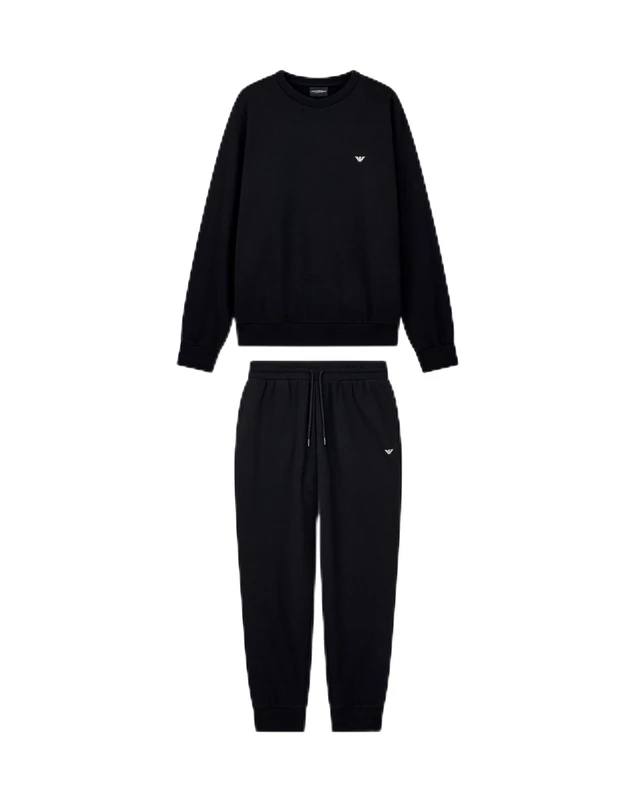 Emporio Armani Men's BASIC TERRY LOUNGEWEAR TRACKSUIT Black S