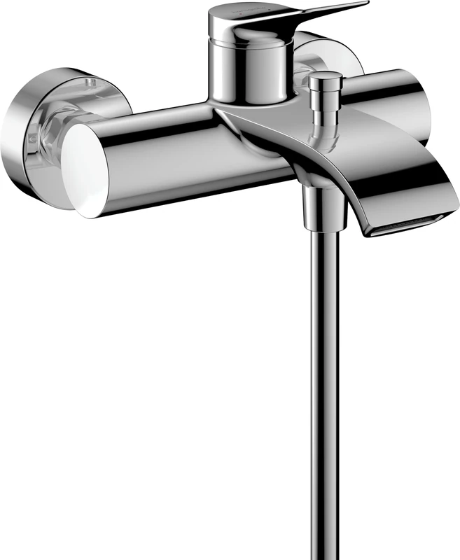 hansgrohe Vivenis Original - Bath tap Exposed for 2 Functions, Bath Mixer tap with spout Length 19,7 cm, Chrome, 75423000