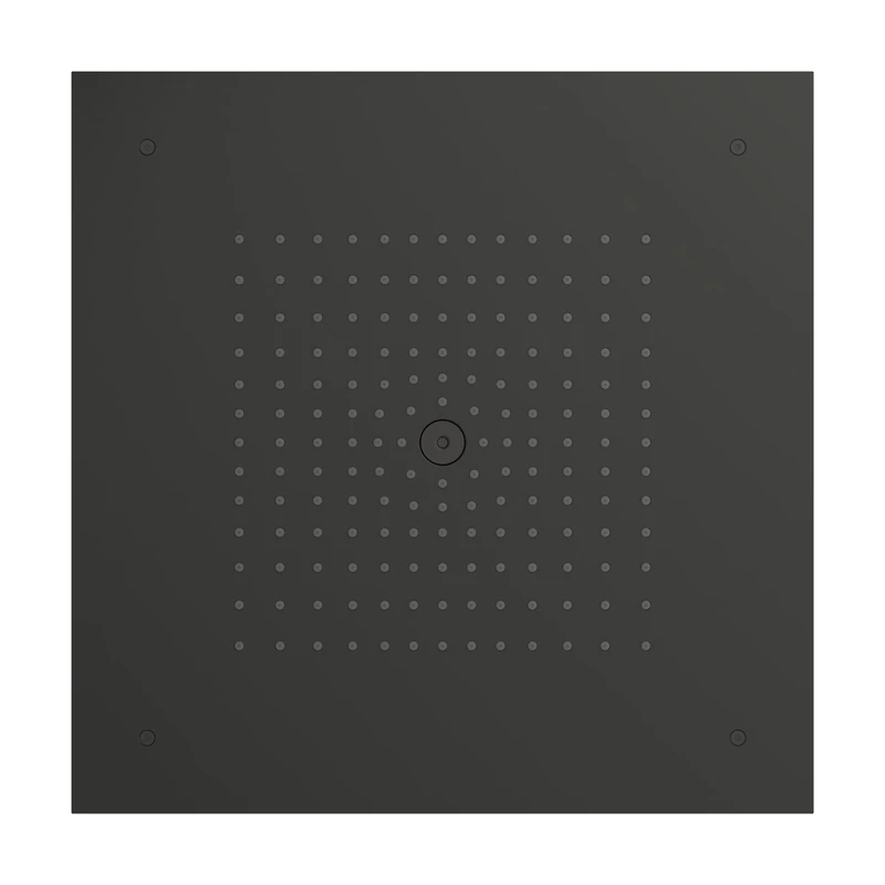 hansgrohe Raindance E - Water-Saving Head Shower (EcoSmart) Ceiling Integrated, Rainfall Shower Head (400 x 400 mm), 1 Spray, for Ceiling mounting, Anti-limescale, Brushed Black Chrome, 26253340