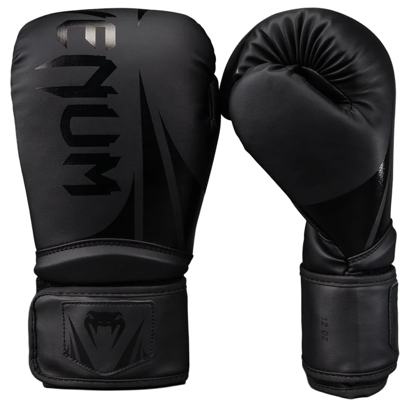 Venum Challenger 2.5 Boxing Gloves - Black/Black - 16-Ounce