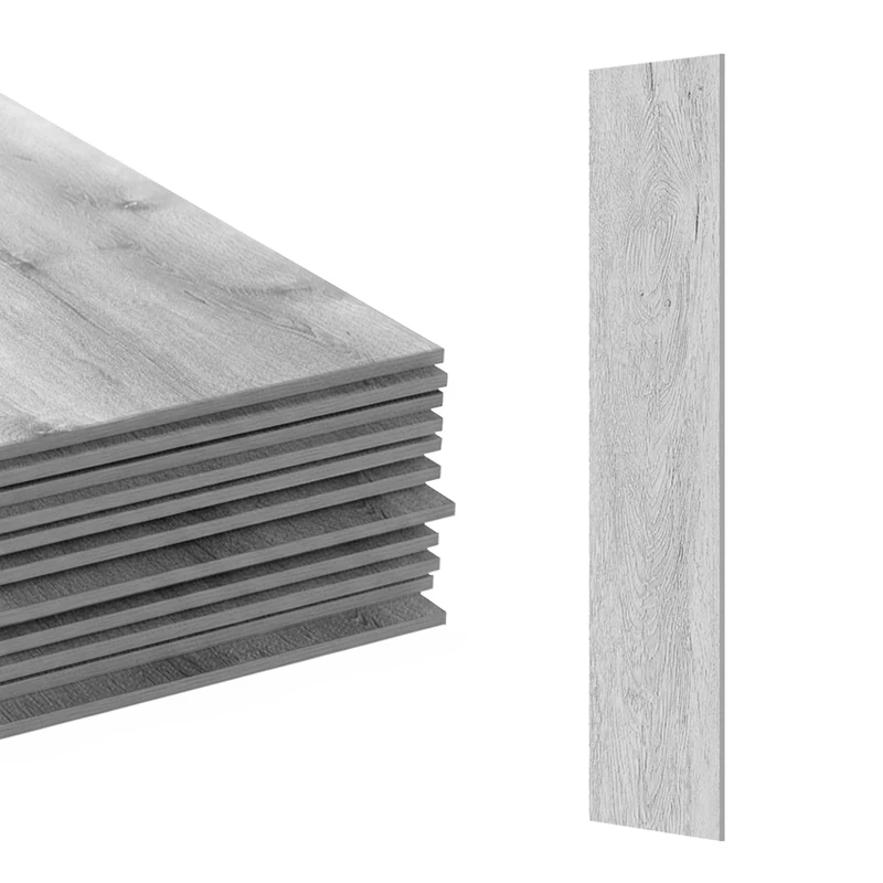 Relaxdays PVC self-adhesive flooring, 5m²/36 pieces, wood look, bathroom, kitchen, non-slip tiles 91x15cm, light brown