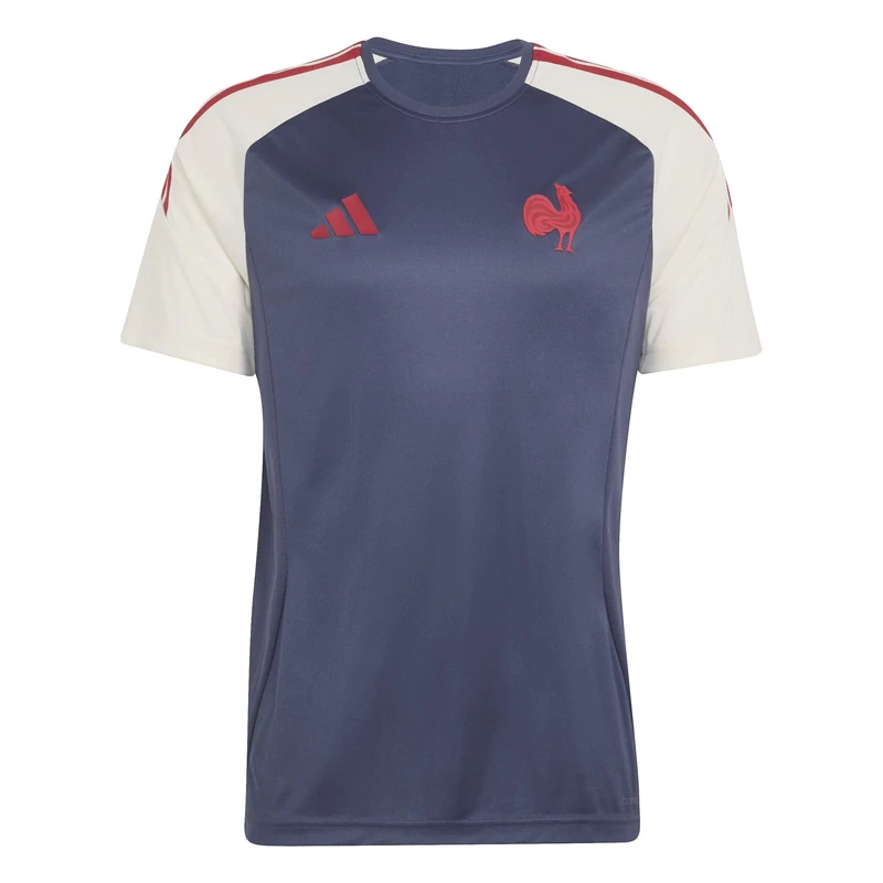 adidas Men's France Rugby Performance Shirt, Shadow Navy/Cream White, XS
