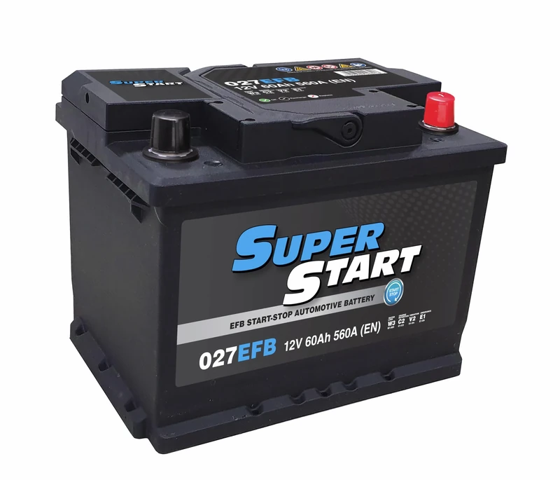 Super Start 027EFB 12V 60Ah 560A Start Stop Car, Van & SUV Replacement Battery