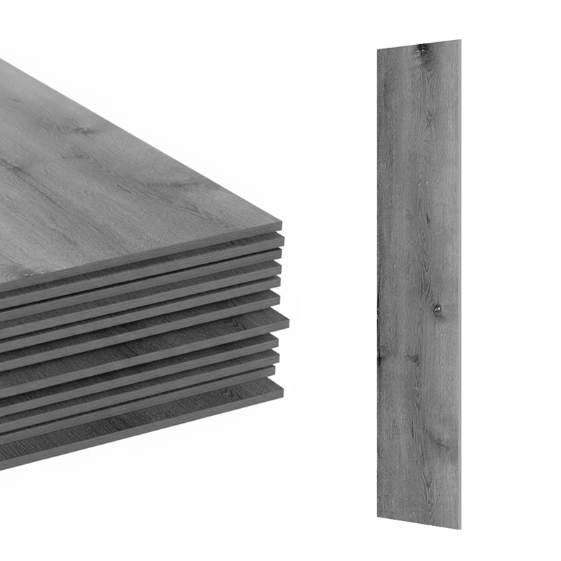 Relaxdays PVC self-adhesive flooring, 5m²/36 pieces, wood look, bathroom, kitchen, non-slip, light grey