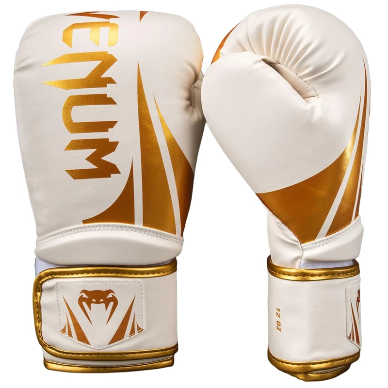 Venum Challenger 2.5 Boxing Gloves - White/Gold - 10-Ounce