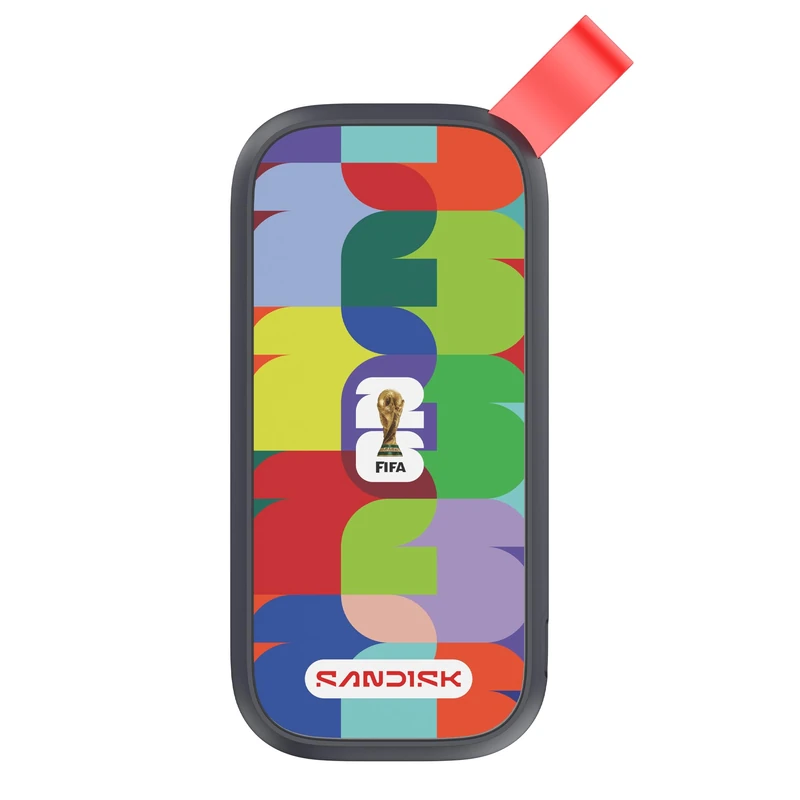 SANDISK PORTABLE SSD, FIFA WORLD CUP 2026 EDITION 1TB (800MB/s read speed, SANDISK Memory Zone app, drop protection)