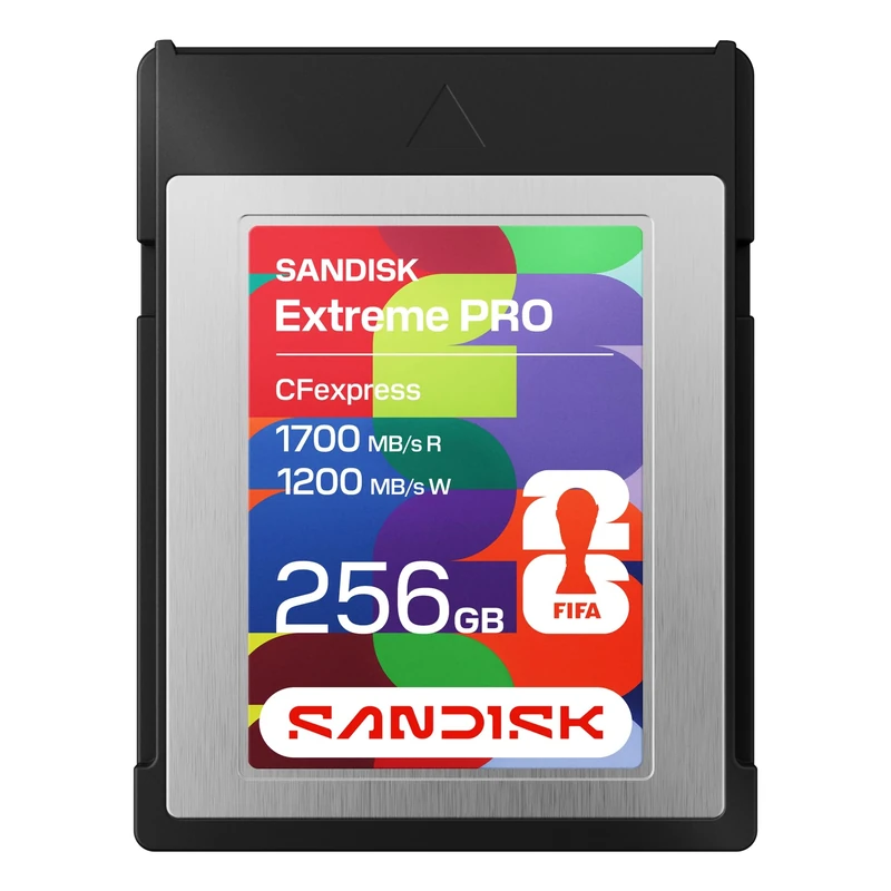 SANDISK CFexpress Type B Card FIFA World Cup 2026 Edition 256GB (read speeds up to 1700MB/s, write speeds up to 1200MB/s, shoot the FIFA World Cup 2026 in up to 4K RAW)