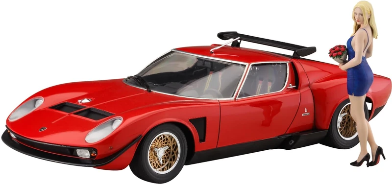 Hasegawa 652479-1/24 Lamborghini Jota SVR with Figure 1:24 Scale - Image 1