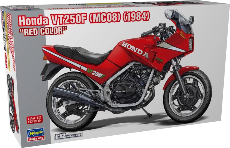 Hasegawa 621780-1/12 Honda VT250F, 1984m, Red - 1:12 Scale