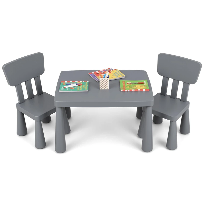 GYMAX Kids Table and Chair Set, Toddler Activity Table