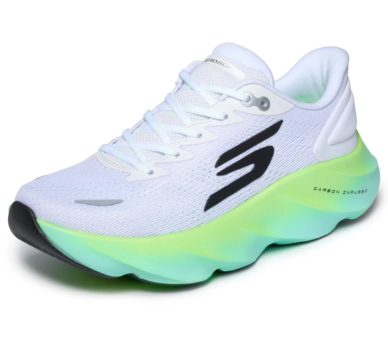 Skechers Women's Aero Burst Running Shoe, White, 7 UK