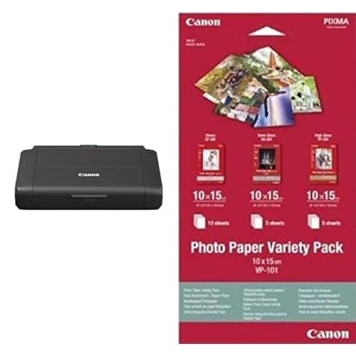 Canon MAXIFY BX110 Compact Printer - Wireless Printer with Rechargable Battery, Prints Up to A4 Size | Perfect for Home Office & Travel | Print via Laptop, PC or Smart Phone PRINT App