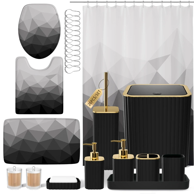 XLHOMO Bathroom Set - Black
