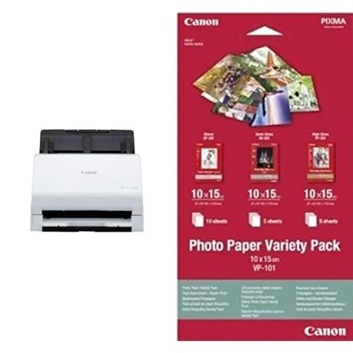 Canon imageFORMULA R30 Document Scanner | Double-sided Scanning with USB for Home & Office | 60 Sheet Feeder | Easy Driverless Setup with Built-in Canon CaptureOnTouch Lite Software | Supports OCR