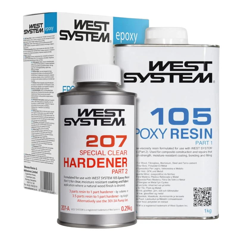 West System 105/207 A Pack - Marine Grade Epoxy Resin Kit