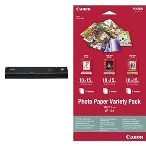 Canon imageFORMULA P-208II Portable Scanner | Double-sided Scanning | USB Powered for Home, Office or when Mobile | 10 Sheet Feeder | Driverless Scanning with Canon CaptureOnTouch Lite Software
